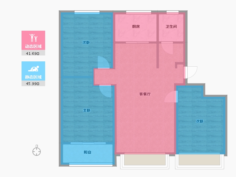 山东省-东营市-众凯学府-78.75-户型库-动静分区