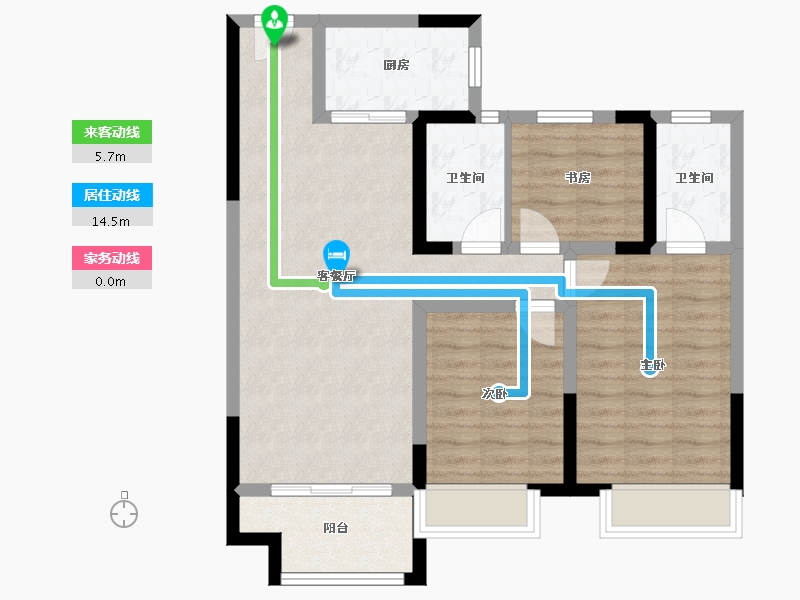 江苏省-徐州市-蓝光·熙岸华府-99.00-户型库-动静线