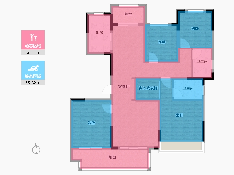 河南省-郑州市-万锦熙岸-118.00-户型库-动静分区