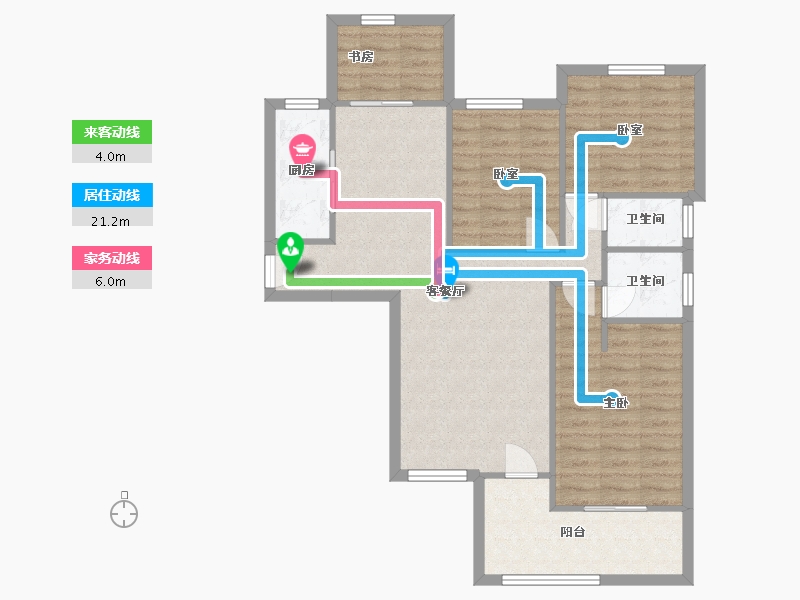 湖北省-武汉市-保利中央公馆-127.00-户型库-动静线