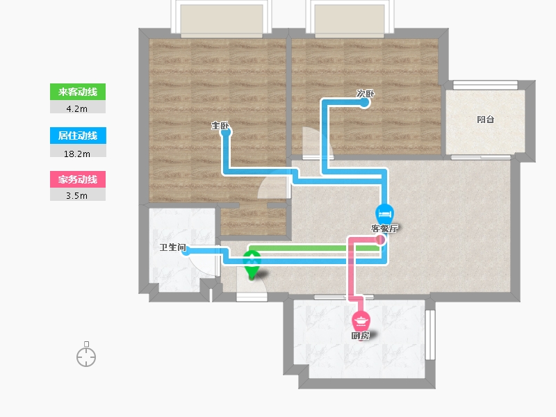 四川省-成都市-蜀都花园-64.04-户型库-动静线