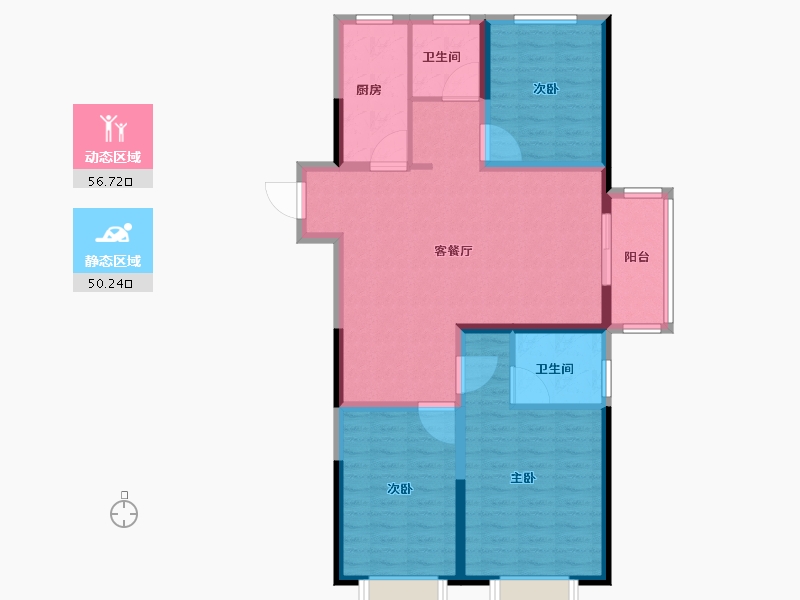 河南省-郑州市-华瑞紫韵城-96.01-户型库-动静分区