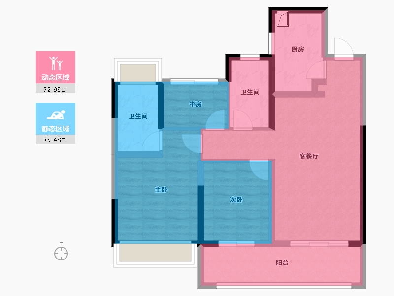 江苏省-苏州市-大境风华​-78.41-户型库-动静分区