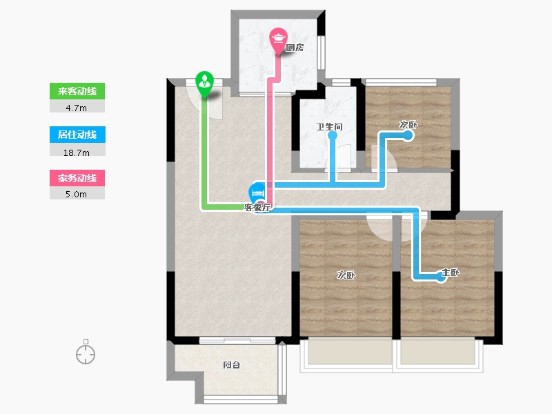 江苏省-苏州市-建发·御璟湾-72.05-户型库-动静线