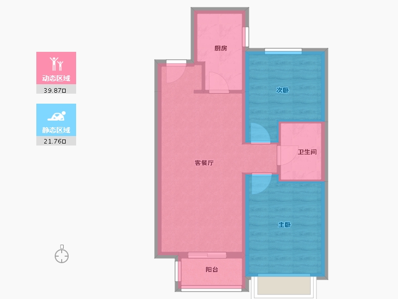 天津-天津市-美的旭辉翰悦府-63.00-户型库-动静分区