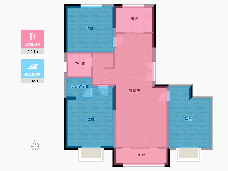 山东省-潍坊市-花漫里-80.00-户型库-动静分区