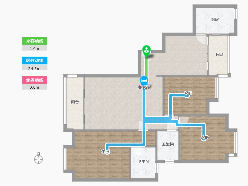 四川省-成都市-劲力蓝色理想-8号楼-113.90-户型库-动静线