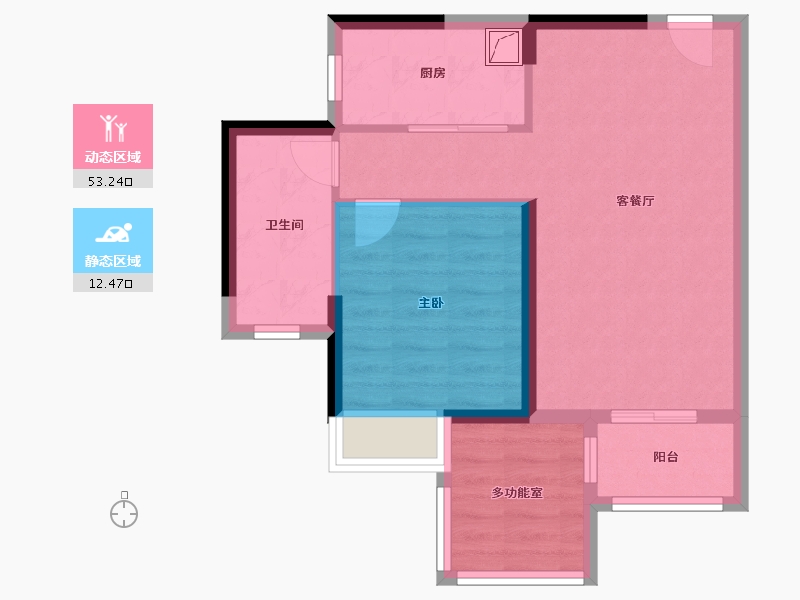 广东省-广州市-中海学仕里-58.00-户型库-动静分区