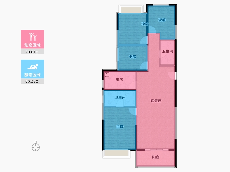 河南省-郑州市-华瑞紫韵城-117.60-户型库-动静分区