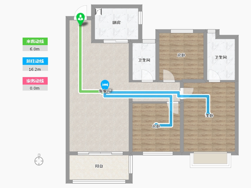 湖北省-鄂州市-宏伟新天地-98.00-户型库-动静线