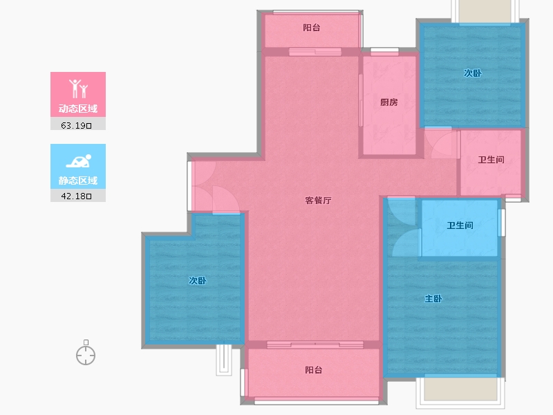 湖北省-咸宁市-名门首府-95.00-户型库-动静分区