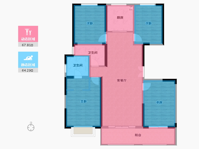 山西省-晋中市-雅园-135.00-户型库-动静分区