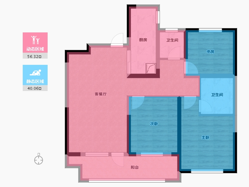 宁夏回族自治区-银川市-中海半岛华府-98.00-户型库-动静分区