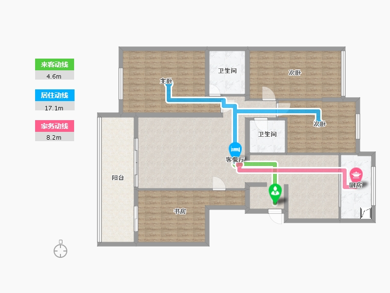 北京-北京市-北卫新园-130.00-户型库-动静线