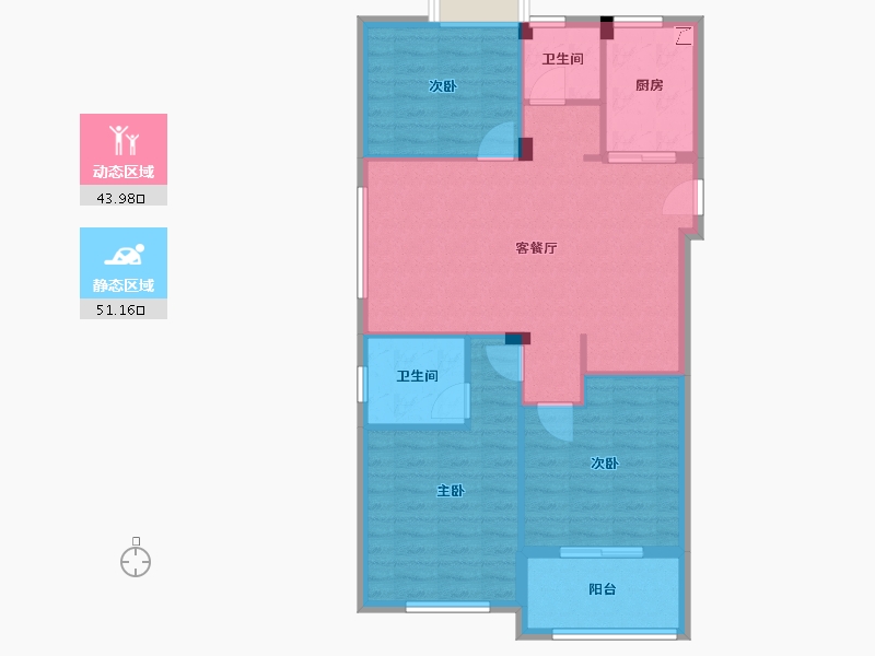 浙江省-台州市-荣远尚郡-90.00-户型库-动静分区