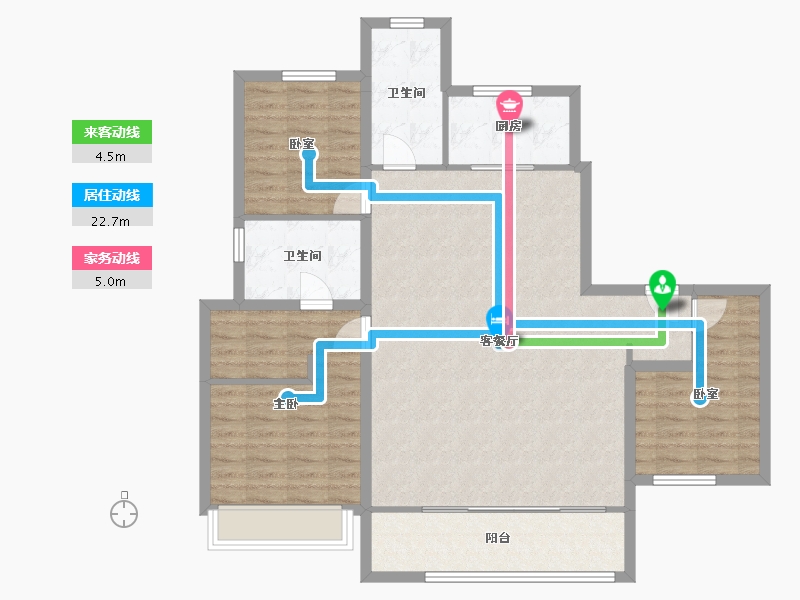 陕西省-咸阳市-御河宸院-120.00-户型库-动静线