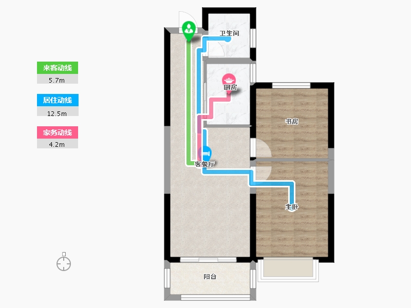 河南省-郑州市-华瑞紫韵城-62.40-户型库-动静线