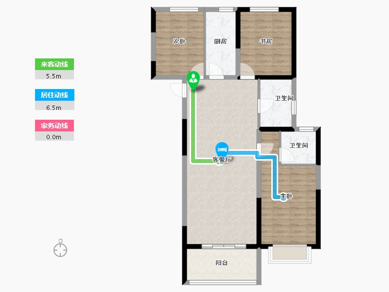 河南省-郑州市-华瑞紫韵城-97.60-户型库-动静线