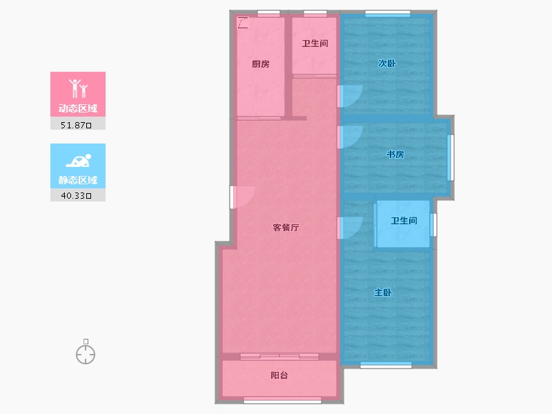 河北省-沧州市-七号院-90.00-户型库-动静分区