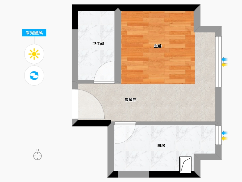 河南省-郑州市-保利心语（住宅)-27.36-户型库-采光通风