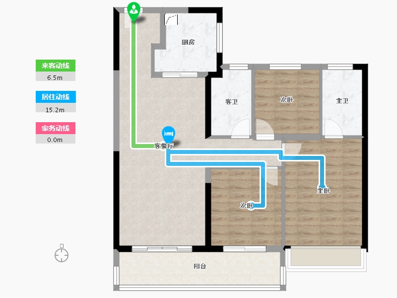 江苏省-苏州市-天鹅港华庭​-92.01-户型库-动静线