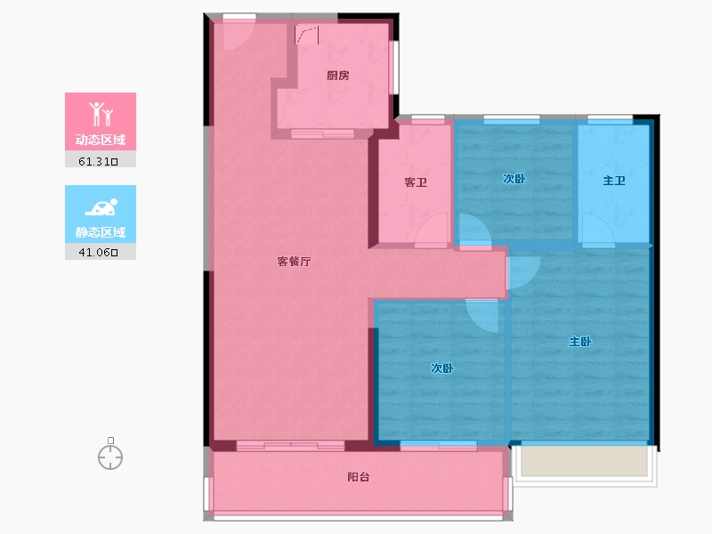 江苏省-苏州市-天鹅港华庭​-92.01-户型库-动静分区