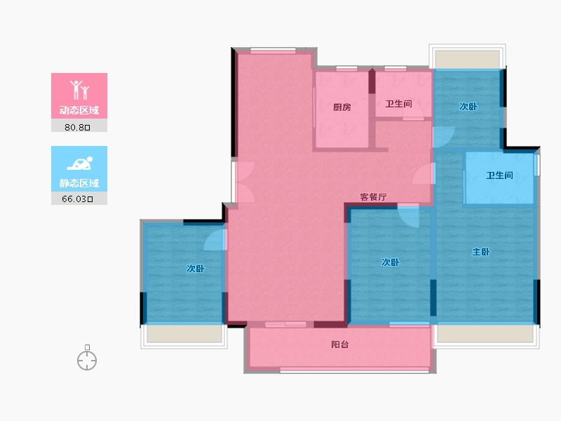 江苏省-盐城市-美麟.常青藤-133.00-户型库-动静分区