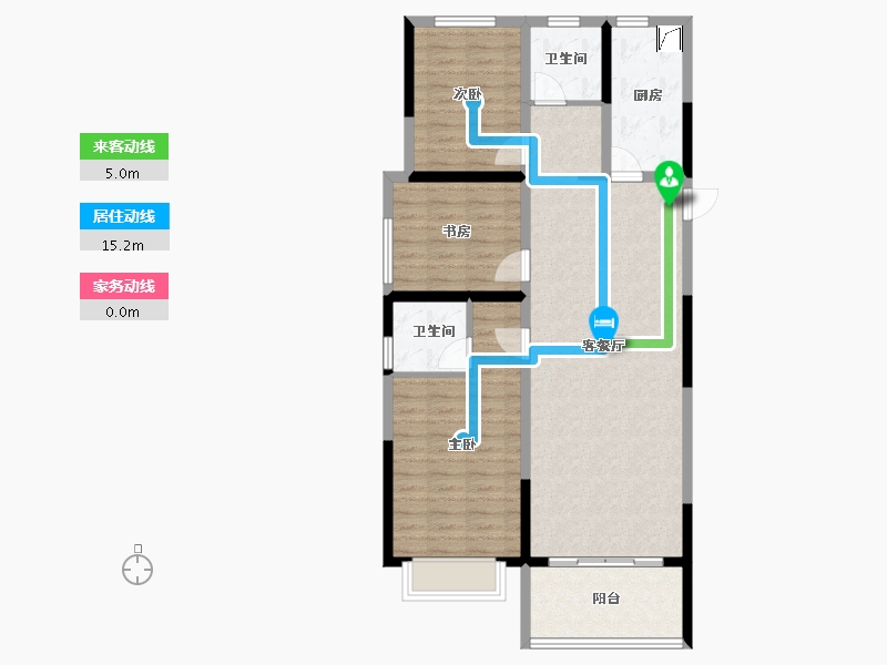 河南省-郑州市-华瑞紫韵城-96.80-户型库-动静线