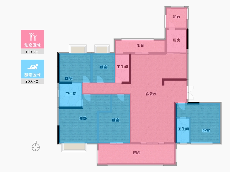 江苏省-常州市-柏悦世家-186.00-户型库-动静分区