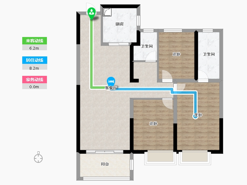 河南省-郑州市-华瑞紫韵城-97.60-户型库-动静线