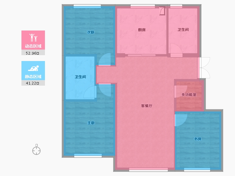 辽宁省-沈阳市-汇置尚郡-85.00-户型库-动静分区