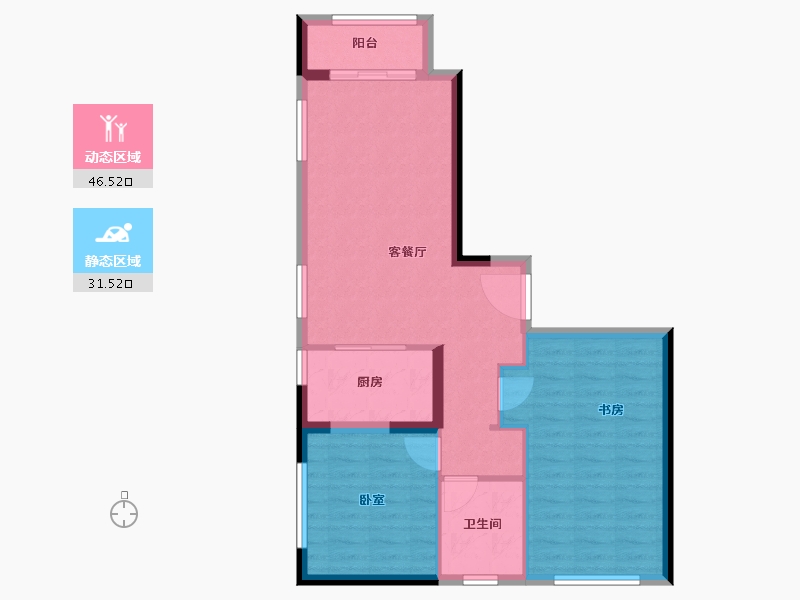 河南省-郑州市-保利心语（住宅)-70.47-户型库-动静分区