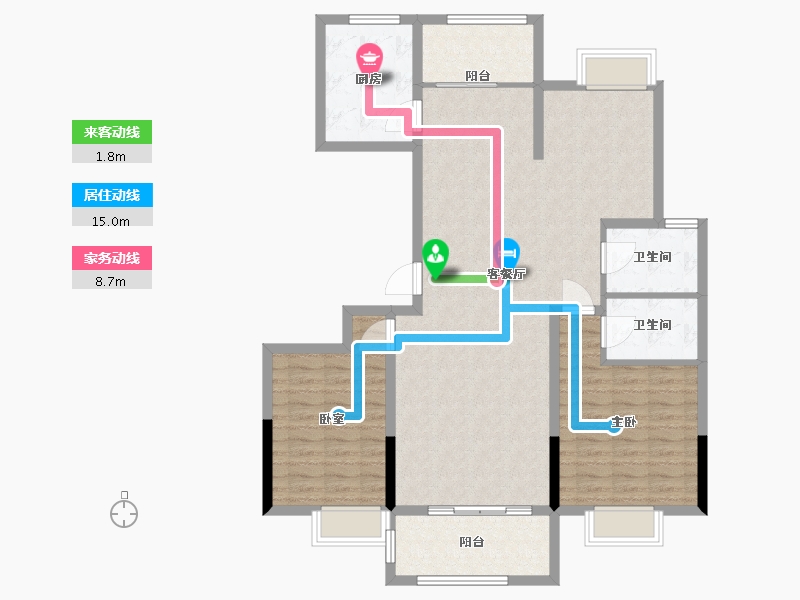 江苏省-连云港市-观澜名苑-113.00-户型库-动静线