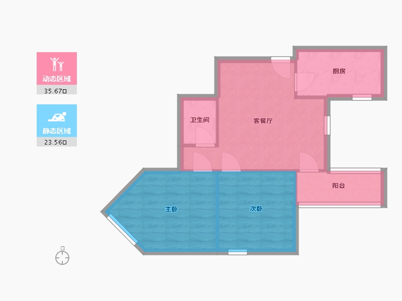 北京-北京市-光辉里小区-46.09-户型库-动静分区