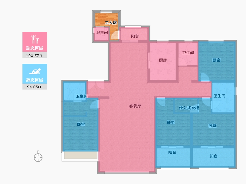 河南省-郑州市-星联湾-180.00-户型库-动静分区