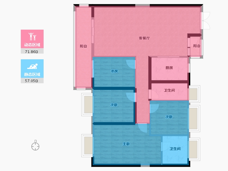 湖北省-武汉市-华侨城-149.33-户型库-动静分区