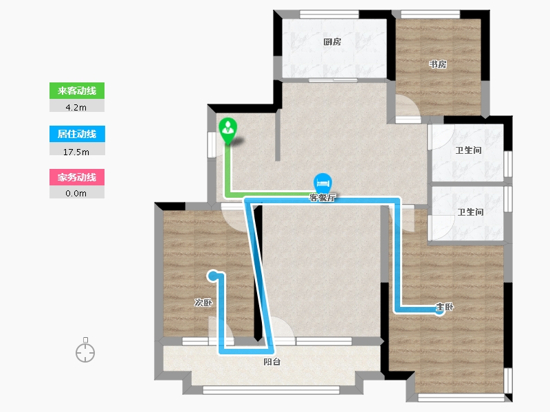 山东省-潍坊市-众城新华生活城-89.00-户型库-动静线