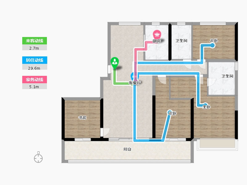 安徽省-淮北市-相南花园小区-132.00-户型库-动静线