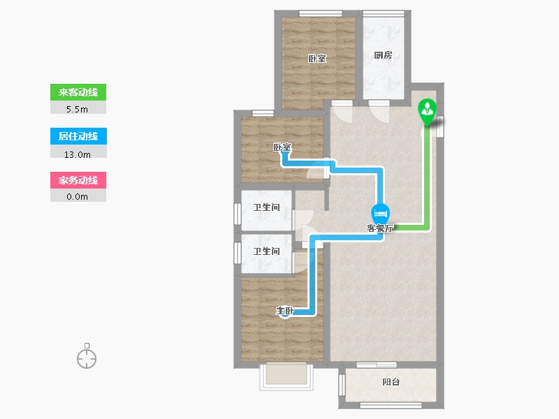 山西省-晋中市-清华苑-92.00-户型库-动静线