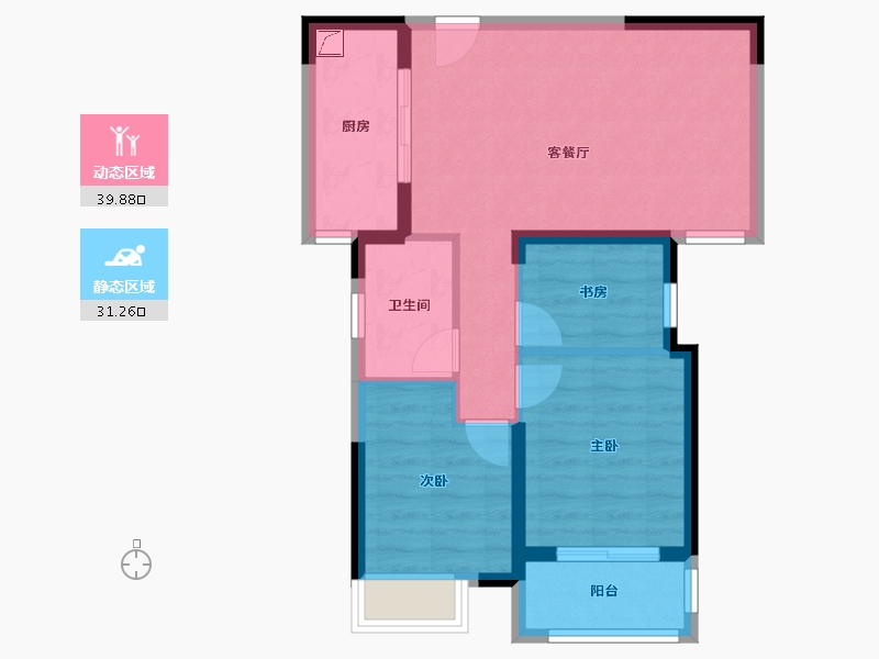 湖北省-武汉市-秀水青城-68.86-户型库-动静分区