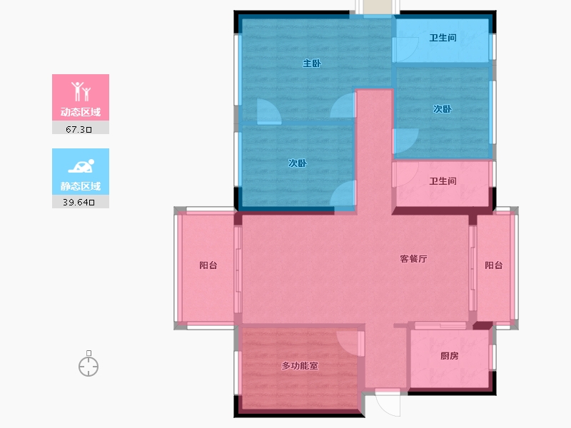 广东省-江门市-东成银湾-93.80-户型库-动静分区