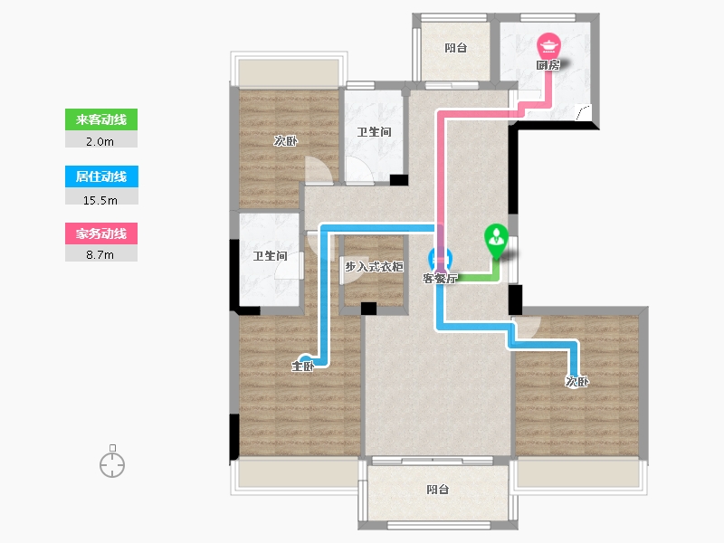 浙江省-杭州市-紫郡东苑-北区-150.00-户型库-动静线