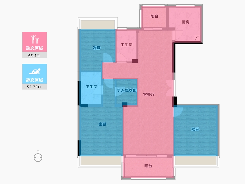 浙江省-杭州市-紫郡东苑-北区-150.00-户型库-动静分区