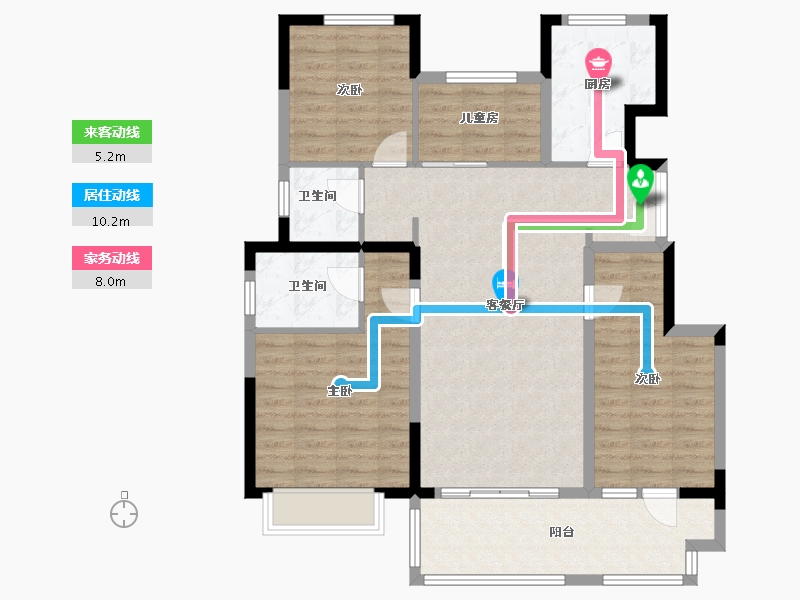 河北省-保定市-中冶未来城-106.24-户型库-动静线