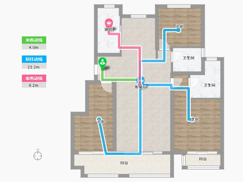 河南省-洛阳市-中骏雍景湾-100.00-户型库-动静线