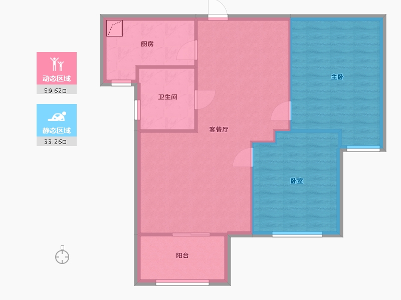 山东省-烟台市-一格明珠-84.90-户型库-动静分区