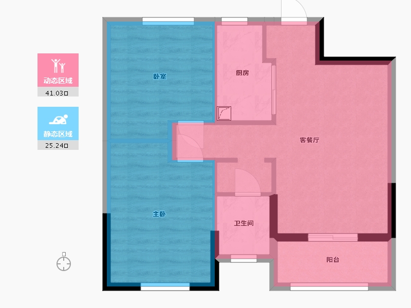 浙江省-嘉兴市-乌镇兰园-69.00-户型库-动静分区