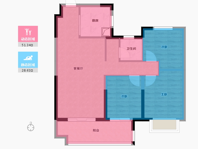 天津-天津市-东合家园-76.00-户型库-动静分区