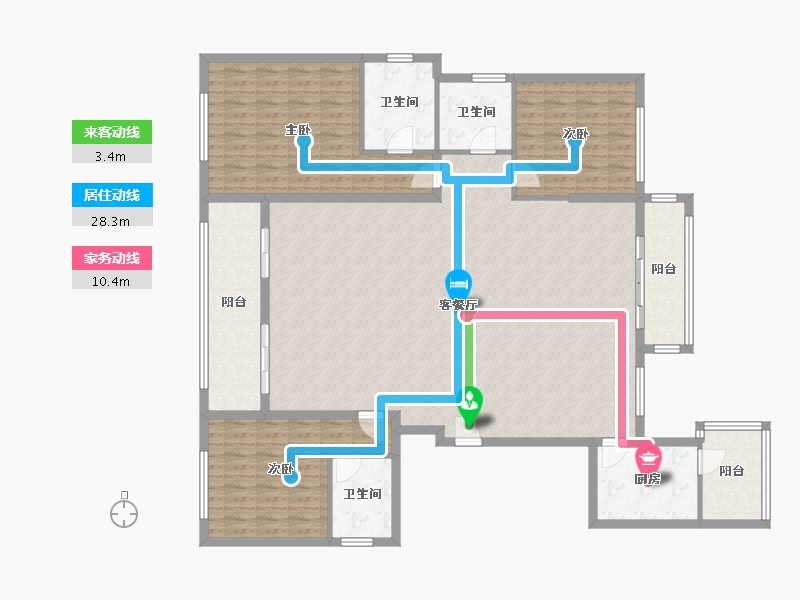 浙江省-台州市-恒大城市天地-170.00-户型库-动静线