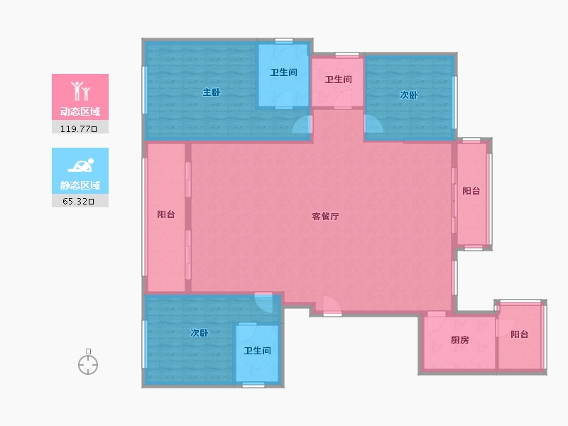 浙江省-台州市-恒大城市天地-170.00-户型库-动静分区